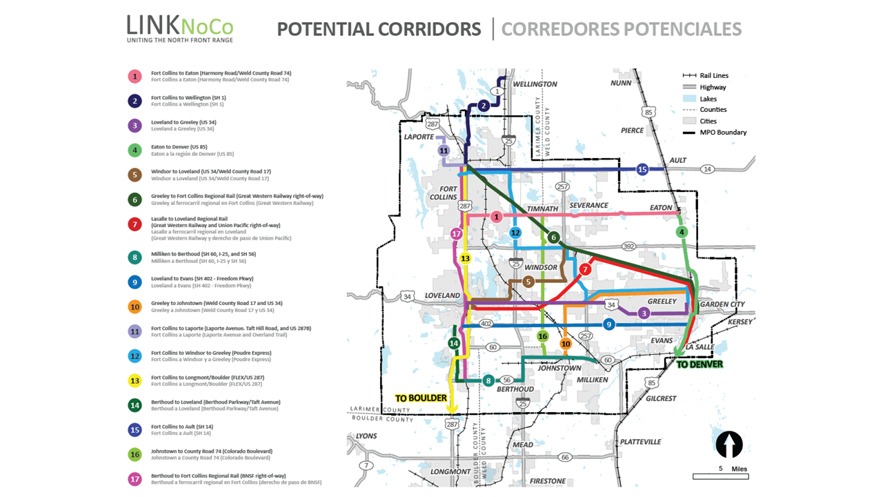 Proposed Corridor Map showing RTE corridors and corridors recommended through community outreach